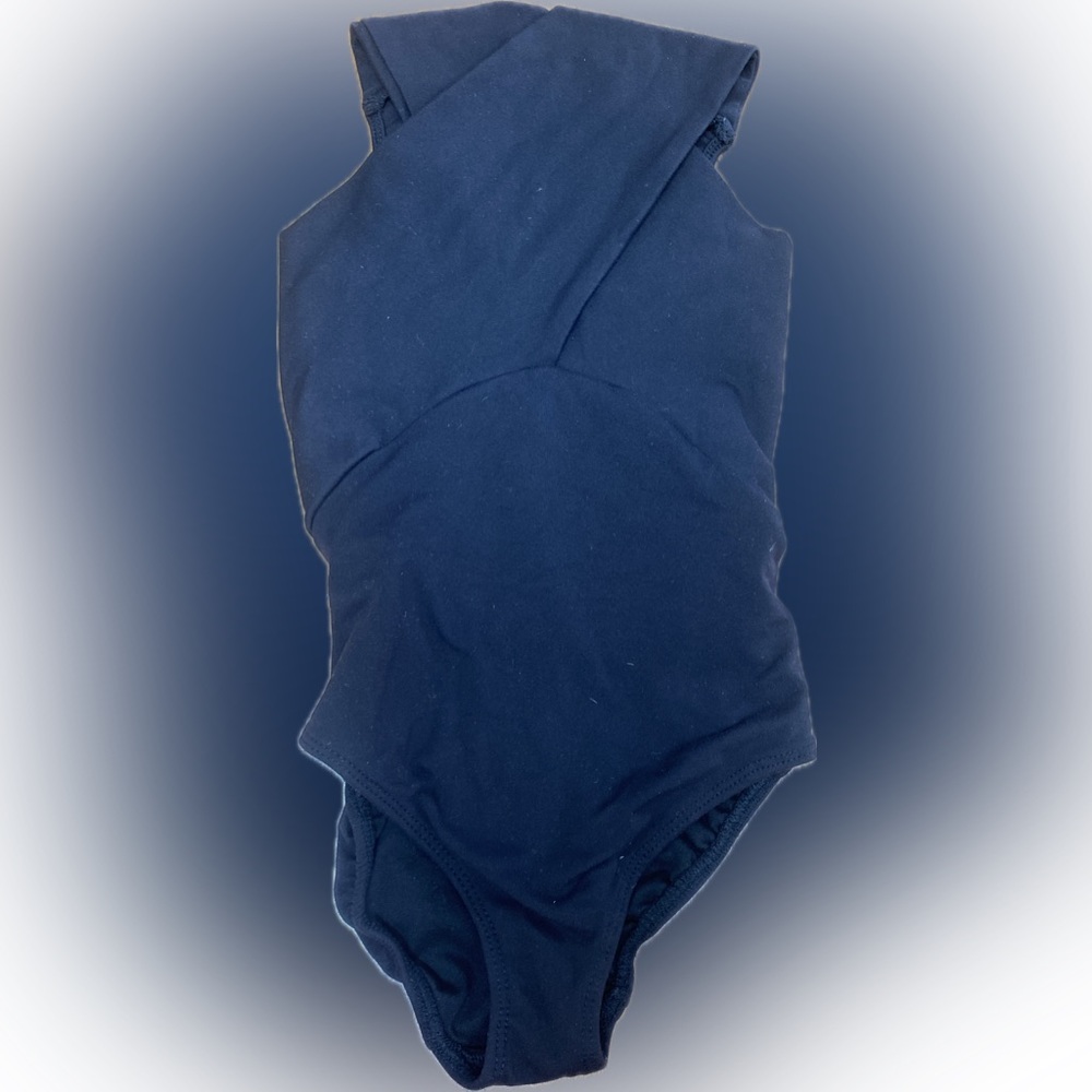 Five Dancewear cross leotard 
Black 
Child size medium (6)